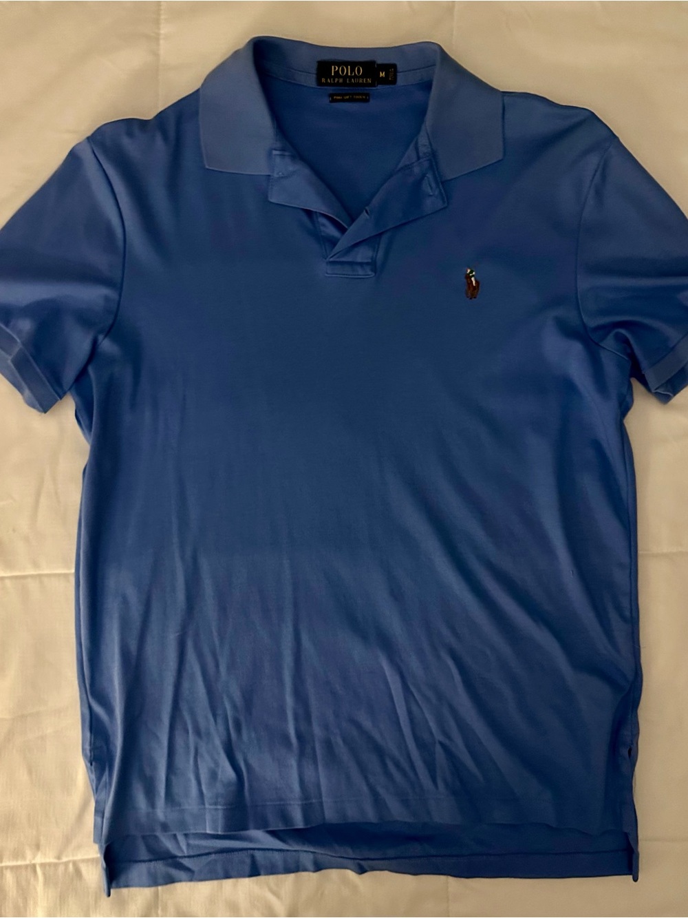 Ralph Lauren Men’s Light Blue Polo Shirt with Embroidered Pony
